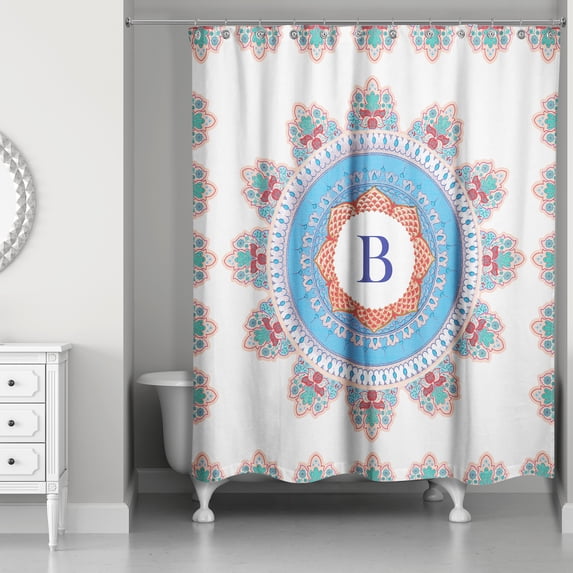 Creative Products Monogram Medallion Shower Curtain - B
