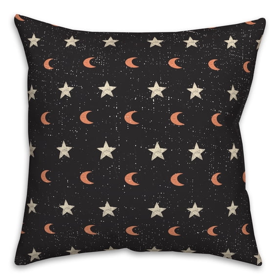 Creative Products Moon and Stars Pattern 18x18 Spun Poly Pillow