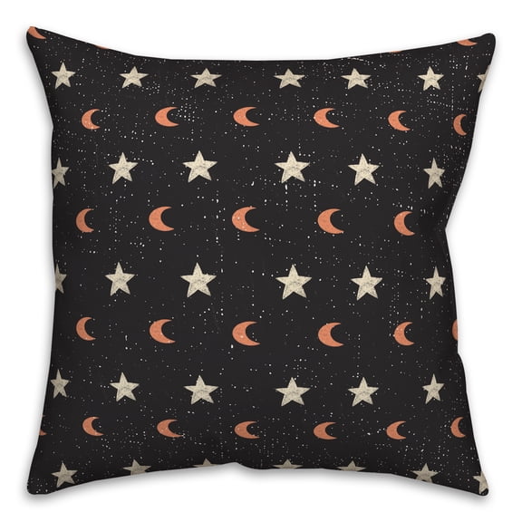 Creative Products Moon and Stars Pattern 18x18 Spun Poly Pillow