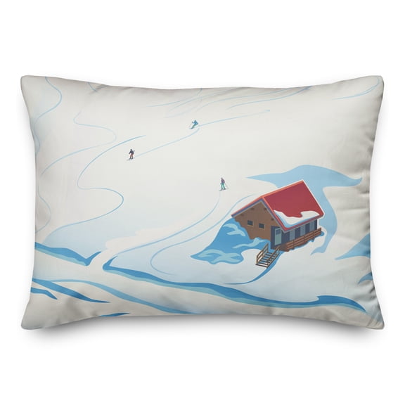 Creative Products Mountain Ski Scene 20 x 14 Spun Poly Pillow
