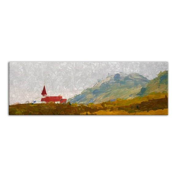 Creative Products Mountainside Church 36x12 Canvas Wall Art