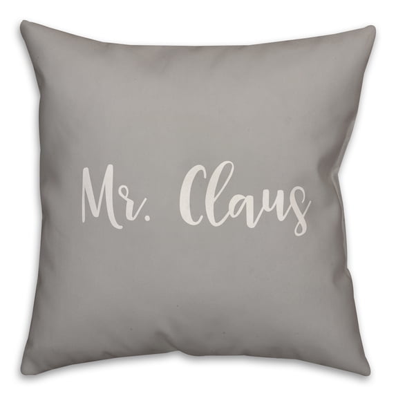 Creative Products Mr. Claus in Gray 18x18 Spun Poly Pillow