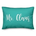 thumbnail image 1 of Creative Products Mr. Claus in Teal 14x20 Spun Poly Pillow, 1 of 2