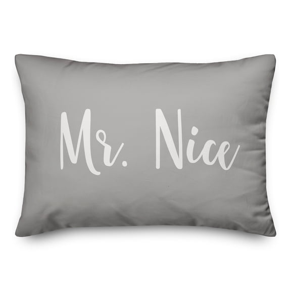 Creative Products Mr. Nice in Gray 14x20 Spun Poly Pillow