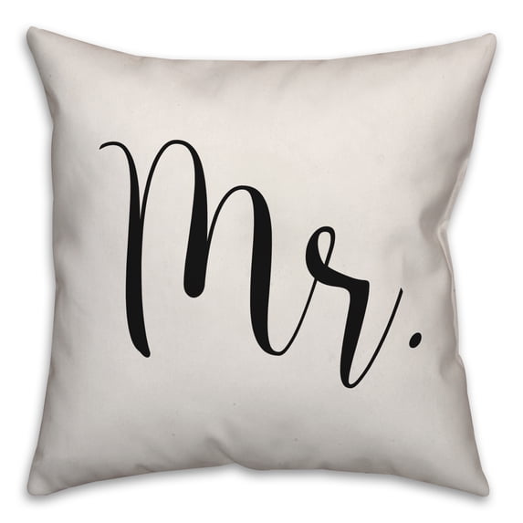 Creative Products Mr Script 18x18 Spun Poly Pillow