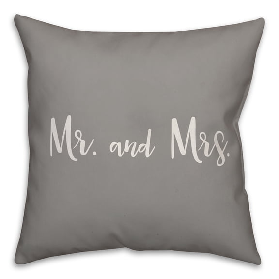 Creative Products Mr. and Mrs. 16x16 Spun Poly Pillow