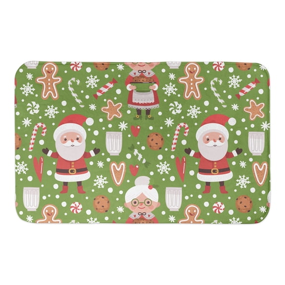 Creative Products Mr. and Mrs. Claus Pattern 34x21 Bath Mat