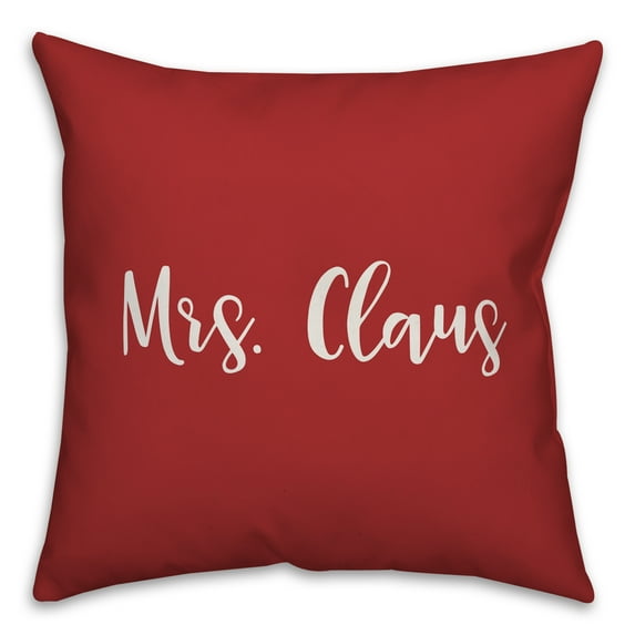 Creative Products Mrs. Claus in Red 18x18 Spun Poly Pillow