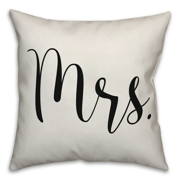 Creative Products Mrs Script 16x16 Spun Poly Pillow