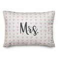 thumbnail image 1 of Creative Products Mrs. in Pink Hearts Pattern 14x20 Spun Poly Pillow, 1 of 1