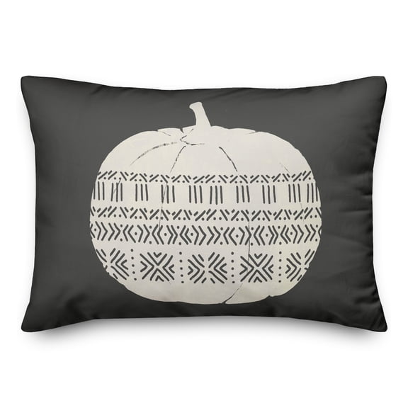 Creative Products Mud Cloth Pumpkin 20 x 14 Spun Poly Pillow