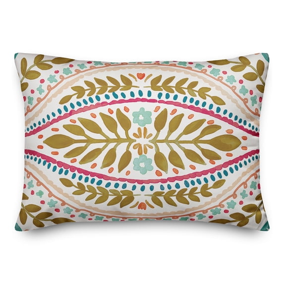 Creative Products Multi Colored Large Folk Pattern 14x20 Indoor / Outdoor Pillow