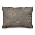thumbnail image 1 of Creative Products Multi Floral Brown 20 x 14 Spun Poly Pillow, 1 of 3