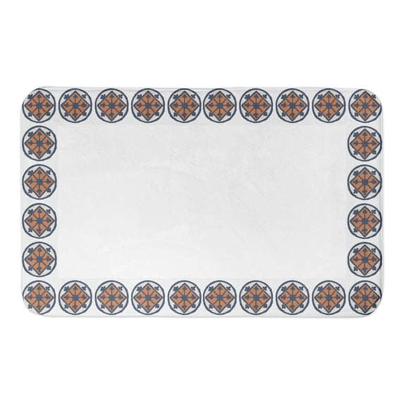 Creative Products Multi Tile Border 21 x 34 Bath Mat
