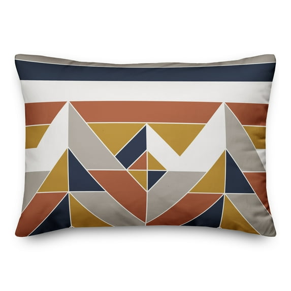 Creative Products Multicolored Colorblock Mountains 14x20 Spun Poly Pillow
