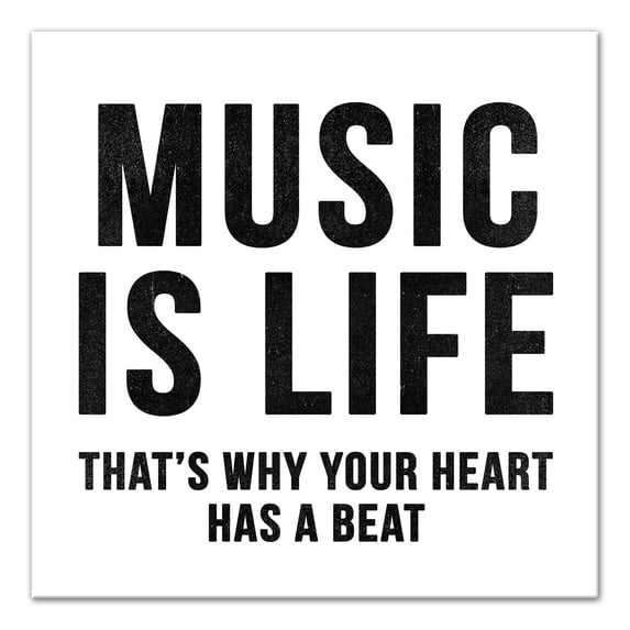 Creative Products Music Is LIfe 16x16 Canvas Wall Art