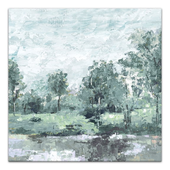 Creative Products Muted Green Landscape 24x24 Canvas Wall Art