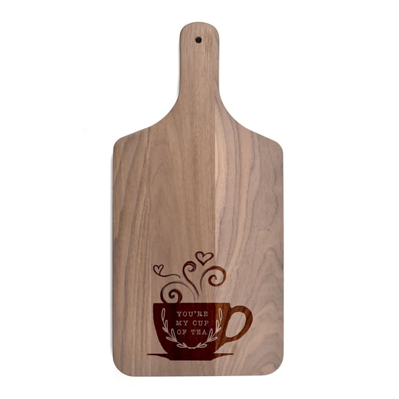 Creative Products My Cup of Tea 8 x 17 Walnut Paddle Cutting Board