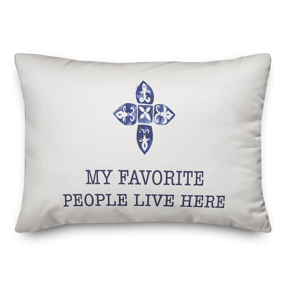 Creative Products My Fav People Tile 20 x 14 Spun Poly Pillow