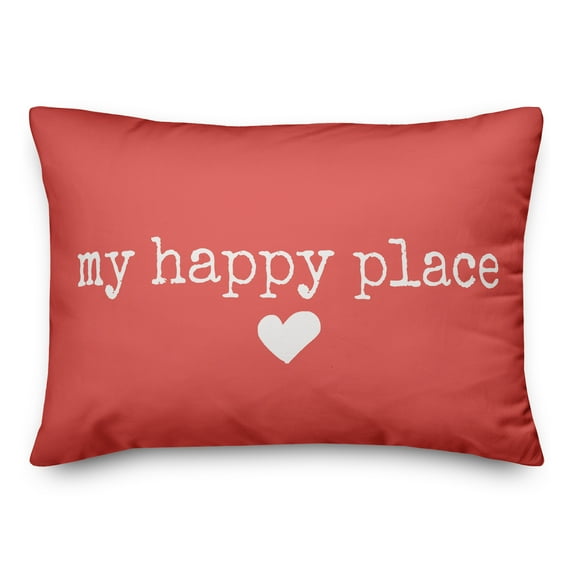 Creative Products My Happy Place Coral 14x20 Indoor / Outdoor Pillow