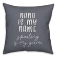 thumbnail image 1 of Creative Products Nana is my name Spoiling is my game 18x18 Spun Poly Pillow, 1 of 3