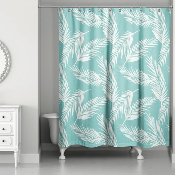 Creative Products Nature Palm Teal 71x74 Shower Curtain
