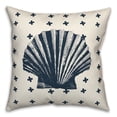 thumbnail image 1 of Creative Products Nautical Navy Shell 18 x 18 Spun Poly Pillow, 1 of 3