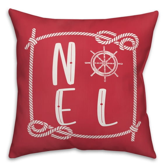 Creative Products Nautical Noel 18 x 18 Spun Poly Pillow