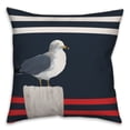 thumbnail image 1 of Creative Products Nautical Seagull 16x16 Spun Poly Pillow, 1 of 3