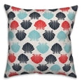 thumbnail image 1 of Creative Products Nautical Seashell Pattern 16x16 Spun Poly Pillow, 1 of 3