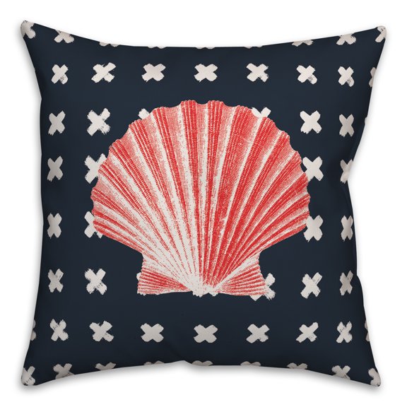 Creative Products Nautical Shell 16x16 Spun Poly Pillow
