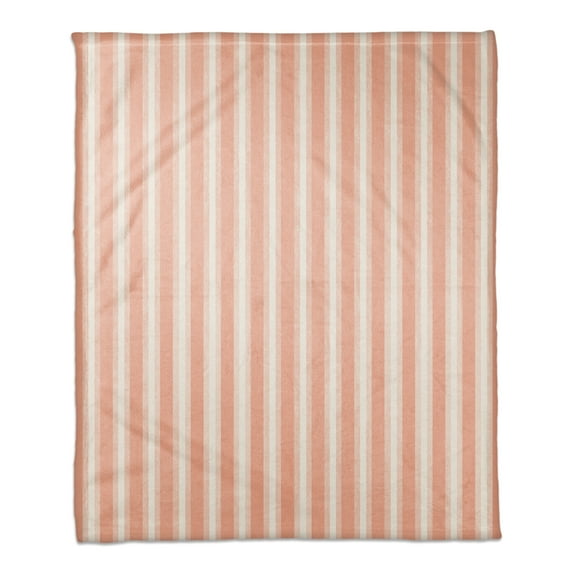 Creative Products Nautical Stripes Coral 50x60 Coral Fleece Blanket