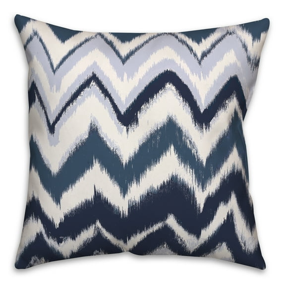 Creative Products Navy Abstract Chevron 18 x 18 Spun Poly Pillow