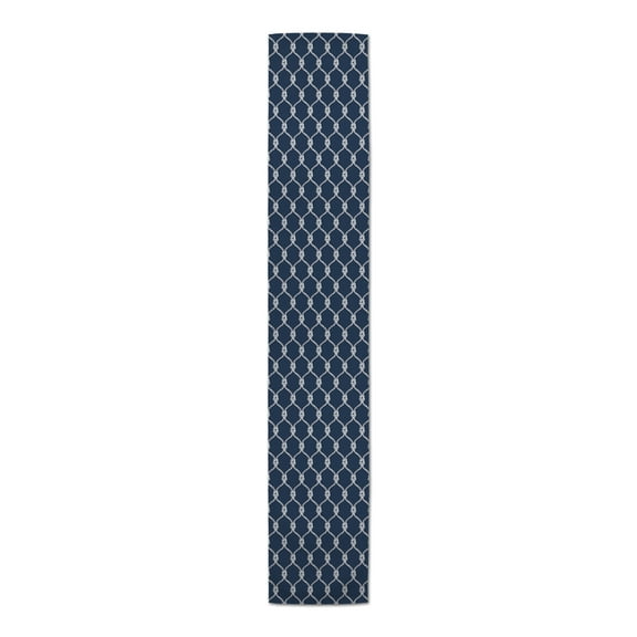 Creative Products Navy Blue Nautical Knots 16 x 90 Poly Twill Table Runner