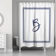 thumbnail image 1 of Creative Products Navy Blue and White Letter B Monogrammed 71x74 Shower Curtain, 1 of 7