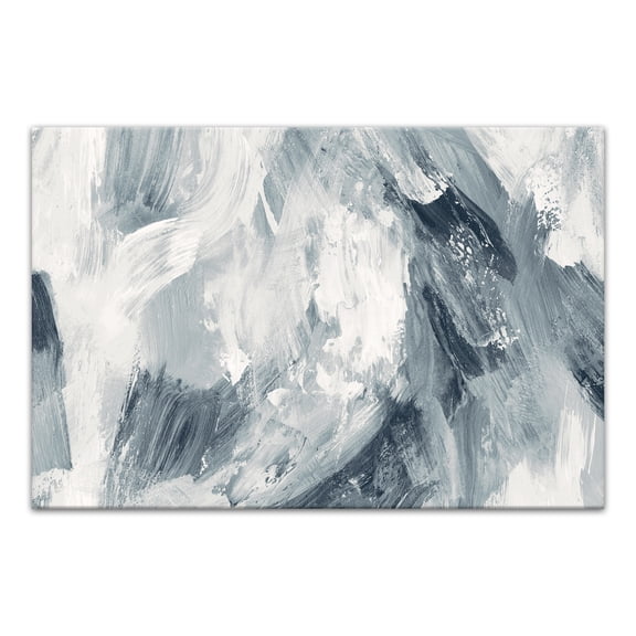 Creative Products Navy Brushstroke Abstract 24x16 Canvas Wall Art