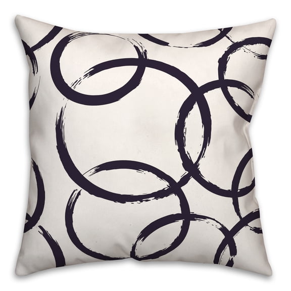 Creative Products Navy Circles 18x18 Indoor / Outdoor Pillow