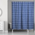 thumbnail image 1 of Creative Products Navy Diagonal Lines  71x74 Shower Curtain, 1 of 2