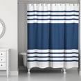 thumbnail image 1 of Creative Products Navy Farmhouse Stripe 71x74 Shower Curtain, 1 of 2