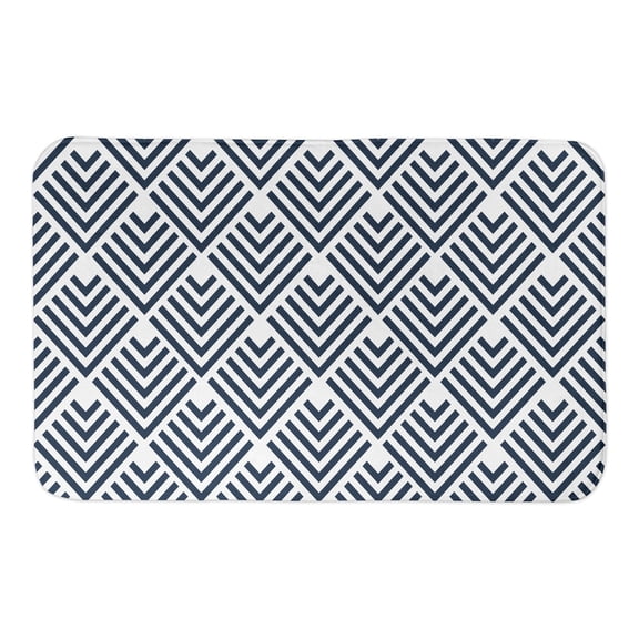 Creative Products Navy Geo Arrows 34x21 Bath Mat