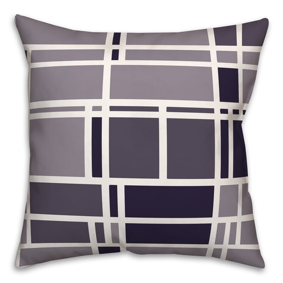 Creative Products Navy Geo Grid 18x18 Indoor / Outdoor Pillow