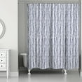 thumbnail image 1 of Creative Products Navy Herringbone Pattern 71x74 Shower Curtain, 1 of 7