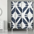 thumbnail image 1 of Creative Products Navy Ink Pattern 71x74 Shower Curtain, 1 of 1