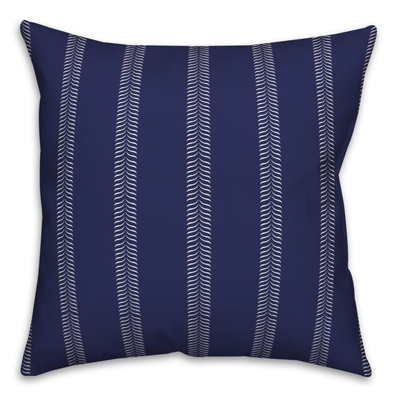 Creative Products Navy Lines 16 x 16 Indoor / Outdoor Pillow