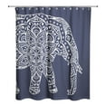thumbnail image 1 of Creative Products Navy Mandala Elephant 71x74 Shower Curtain, 1 of 2