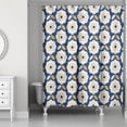 thumbnail image 1 of Creative Products Navy Mod Flowers 71x74 Shower Curtain, 1 of 2