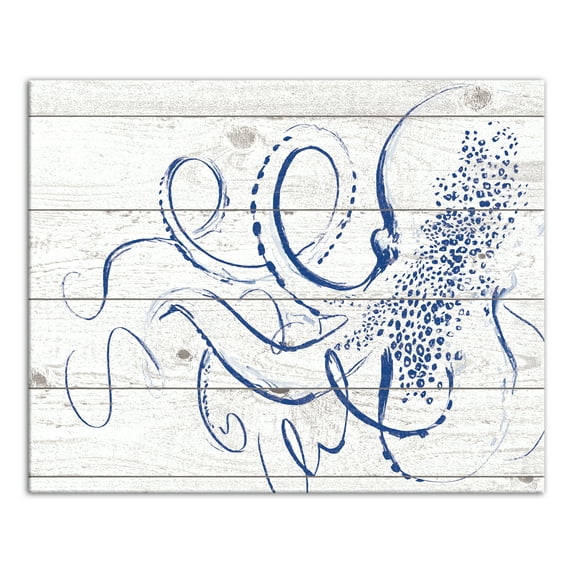 Creative Products Navy Octopus 20 x 16 Canvas Wall Art