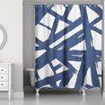 thumbnail image 1 of Creative Products Navy Paint Strokes 71x74 Shower Curtain, 1 of 7