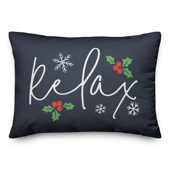 Creative Products Navy Relax 20 x 14 Spun Poly Pillow