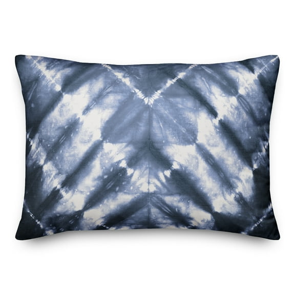 Creative Products Navy Shibori Pattern 14 x 20 Spun Poly Pillow